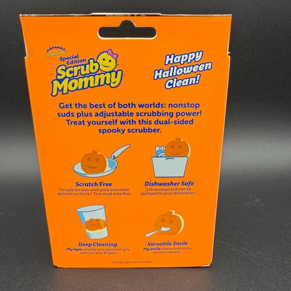 Scrub Mommy Halloween Pumpkin Dual-Sided Scrubber & Sponge 2 Pack Special Ed - Picture 3 of 6